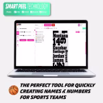 Our dtf gang sheet builder is perfect for creating names and numbers for team sports