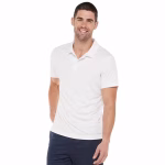 Men's Tek Gear DryTek Polo in white color is ready for customization
