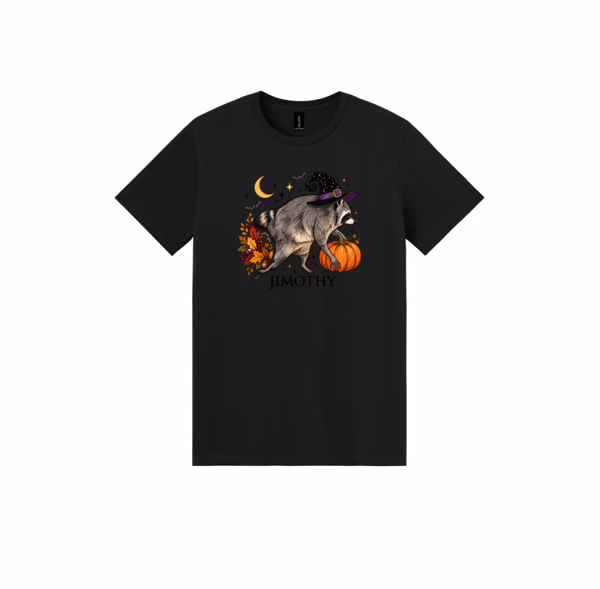 Funny Jimothy Halloween sweatshirt shown in black color