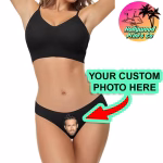 Personalized photo underwear showing custom face printing detail