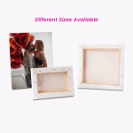 The different sizes available for the custom printed photo canvas with unprinted edges