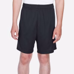 Custom Team 365 Youth Zone Performance Shorts TT11SHY front view with personalized team logo
