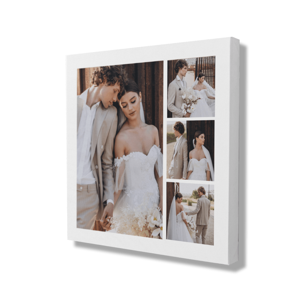 Custom wedding canvas collage with multiple pics.