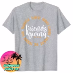 Friendsgiving Friends & Family Thankful T-Shirt in heather gray