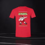 Ugly Christmas Wrestling Shirt On The Naughty (But Strong) List red version perfect for young wrestlers