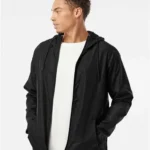 Independent Trading Co Men's Lightweight Windbreaker Full-Zip Jacket custom printed by Hollywood Prints