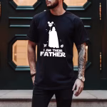 Man wearing an I Am Their Father Shirt in black color variant
