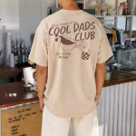 Cool Dads Club personalized shirt in sand color variant