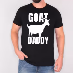 Goat Daddy Shirt, Funny Fathers Day Gift For Dad, Goat Dad Graphic Tee For Men custom printed by Hollywood Prints