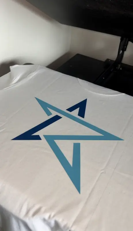 Finished Hollywood Prints SMARTPEEL DTF transfer after ten second post press